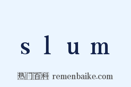 slum是什么意思的图片